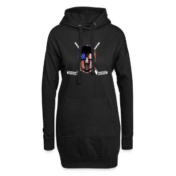 Joueurs de hockey sur glace hockey sur glace hockey usa - Sweat-shirt à capuche long Femme - noir - Devant