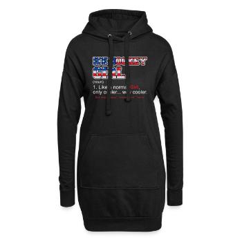 Eishockey Girl Hockey Damen - Hoodie-Kleid - Schwarz - Vorne