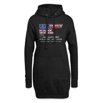 Eishockey Girl Hockey Damen - Hoodie-Kleid - Schwarz - Vorne