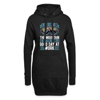 Ein Schlechter Tag Auf Dem Berg Ist Ein Besserer - Hoodie-Kleid - Schwarz - Vorne