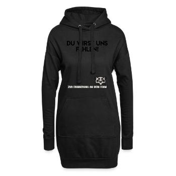 Du wirst uns fehlen letzter Arbeitstag Jobwechsel - Hoodie-Kleid - Schwarz - Vorne