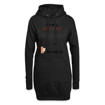 Wir werden dich vermissen Abschied Kollege - Hoodie-Kleid - Schwarz - Vorne