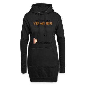 Wir werden dich vermissen Abschied Kollege - Hoodie-Kleid - Schwarz - Vorne