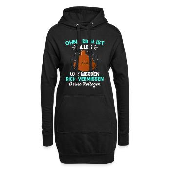 Abschied Kollege Jobwechsel Arbeitswechsel - Hoodie-Kleid - Schwarz - Vorne