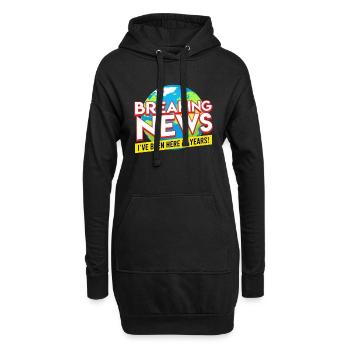 Firmenjubiläum 10 Jahre Dienstjubiläum - Hoodie-Kleid - Schwarz - Vorne