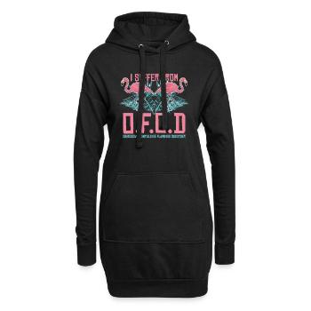 Je souffre sous O.f.c.d Flamingo Lover Bird Lover - Sweat-shirt à capuche long Femme - noir - Devant