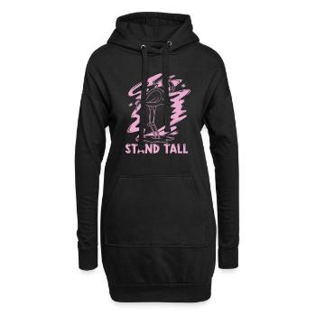 Stand Tall Flamingo Lover Vogelliebhaber - Hoodie-Kleid - Schwarz - Vorne