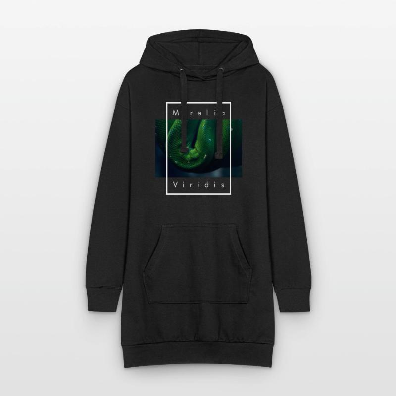 Green Tree Python Morelia Viridis Snake Hoodie Dress