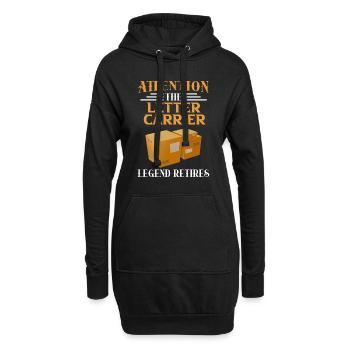 Postman Legend prend sa retraite - Sweat-shirt à capuche long Femme - noir - Devant