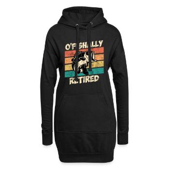 O Fishally retraité retraité pêcheur à la retraite - Sweat-shirt à capuche long Femme - noir - Devant
