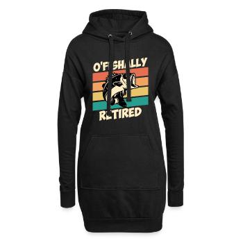 O Fishally retraité retraité pêcheur à la retraite - Sweat-shirt à capuche long Femme - noir - Devant
