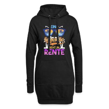 Renteneintritt eine Legende geht in Rente - Hoodie-Kleid - Schwarz - Vorne
