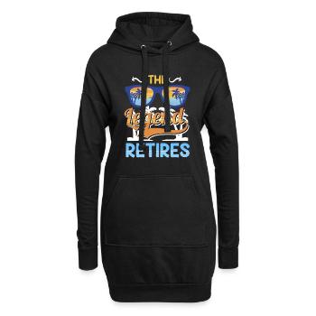 Renteneintritt eine Legende geht in Rente - Hoodie-Kleid - Schwarz - Vorne