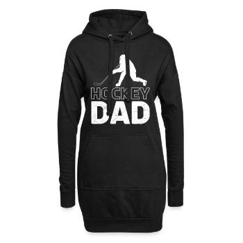 Eishockey Vater Hockey Papa - Hoodie-Kleid - Schwarz - Vorne