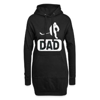 Eishockey Vater Hockey Papa - Hoodie-Kleid - Schwarz - Vorne