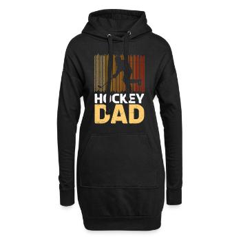 Eishockey Vater Hockey Papa - Hoodie-Kleid - Schwarz - Vorne