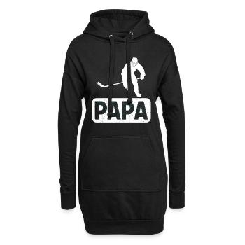 Eishockey Vater Hockey Papa - Hoodie-Kleid - Schwarz - Vorne