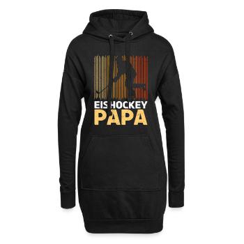 Eishockey Vater Hockey Papa - Hoodie-Kleid - Schwarz - Vorne