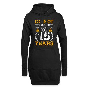 Anniversaire de travail 15 ans de service anniversaire - Sweat-shirt à capuche long Femme - noir - Devant