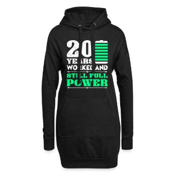 Dienstjubiläum 20 Jahre Arbeit Firmenjubiläum - Hoodie-Kleid - Schwarz - Vorne