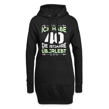 40 Jahre Arbeit Dienstjubiläum 40 Jahre - Hoodie-Kleid - Schwarz - Vorne