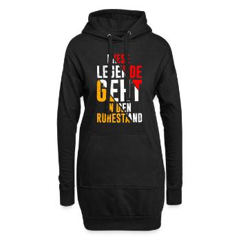 Legende im Ruhestand Arbeitskollege Rente - Hoodie-Kleid - Schwarz - Vorne