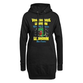 Volksschullehrerin Volksschule Lehrkraft Lehrerin - Hoodie-Kleid - Schwarz - Vorne