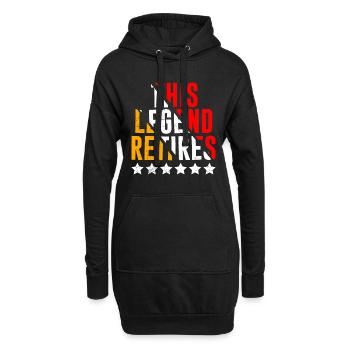 Legende im Ruhestand Arbeitskollege Rente - Hoodie-Kleid - Schwarz - Vorne