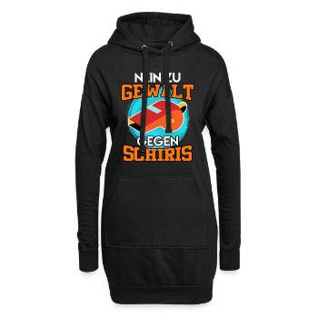 Nein zu Gewalt gegen Schiris Schiedsrichter - Hoodie-Kleid - Schwarz - Vorne