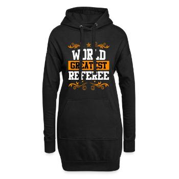 Weltbester Schiedsrichter - Hoodie-Kleid - Schwarz - Vorne