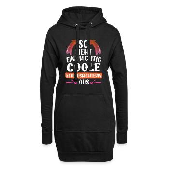 So sieht eine coole Schiedsrichterin aus - Hoodie-Kleid - Schwarz - Vorne