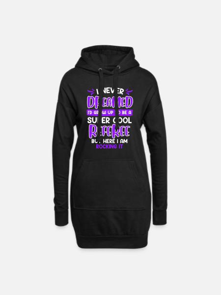 Super cool Referee Schiedsrichterin Damen - Hoodie-Kleid - Schwarz
