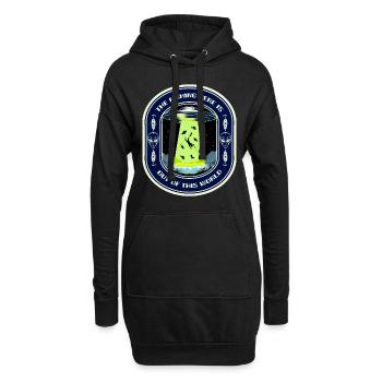 La pêche ici est hors de ce monde la pêche aux OVNIS - Sweat-shirt à capuche long Femme - noir - Devant