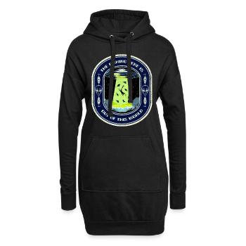 La pêche ici est hors de ce monde la pêche aux OVNIS - Sweat-shirt à capuche long Femme - noir - Devant
