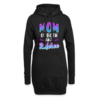 Mère de jumeaux Mama 2 enfants - Sweat-shirt à capuche long Femme - noir - Devant