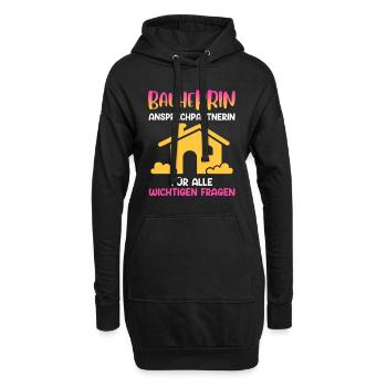 Bauherrin Eigenheim - Hoodie-Kleid - Schwarz - Vorne