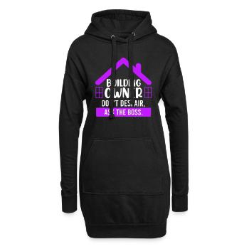 Ne désespérez pas du client Demandez au patron - Sweat-shirt à capuche long Femme - noir - Devant