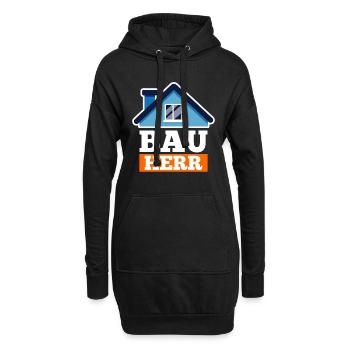 Bauherr - Hoodie-Kleid - Schwarz - Vorne