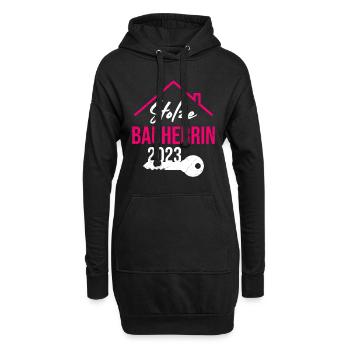 Stolze Bauherrin 2023 - Hoodie-Kleid - Schwarz - Vorne