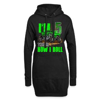5. Geburtstag Monster Truck für Jungen & Mädchen 5 Jahre - Hoodie-Kleid - Schwarz - Vorne