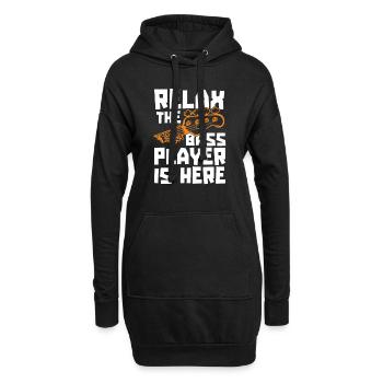 Entspannen Sie Sich, Der Bassist Ist Hier - Hoodie-Kleid - Schwarz - Vorne