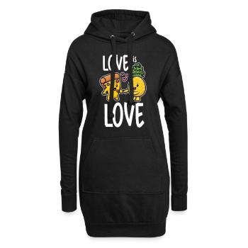 L’ananas appartient à la pizza Drôle de nourriture - Sweat-shirt à capuche long Femme - noir - Devant