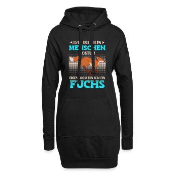 Das ist mein Menschen Kostüm - Hoodie-Kleid - Schwarz - Vorne
