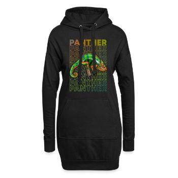 Panther Chameleon Reptile Keeper - Sweat-shirt à capuche long Femme - noir - Devant