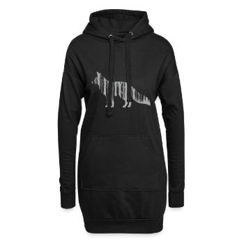 Fuchs Wald - Hoodie-Kleid - Schwarz - Vorne