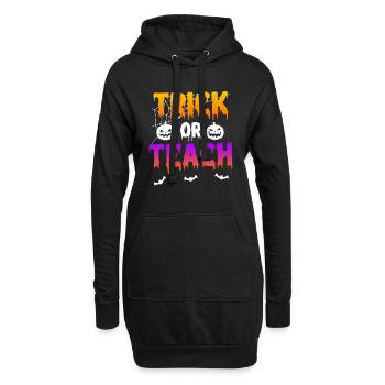 Süßes oder Saures Halloween - Hoodie-Kleid - Schwarz - Vorne