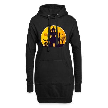 Grusel Schloss Halloween - Hoodie-Kleid - Schwarz - Vorne
