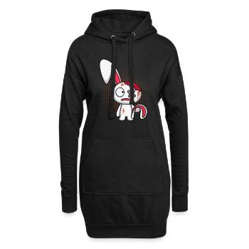 Peluche Toy Lapin Horreur Halloween - Sweat-shirt à capuche long Femme - noir - Devant