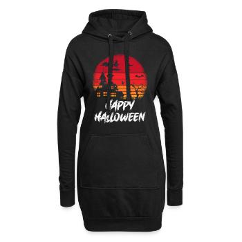 Happy Hexen Halloween - Hoodie-Kleid - Schwarz - Vorne