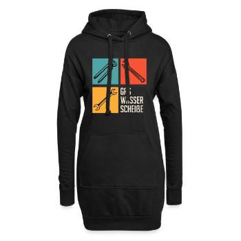 Gas Wasser Scheiße Klempner - Hoodie-Kleid - Schwarz - Vorne
